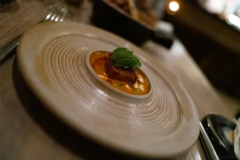 Kare-kare: short rib, peanut, and bagoong XO at Kasama, Chicago