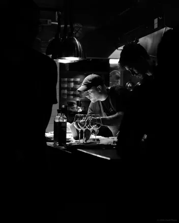 Plating and prep, close, at Cariño, Chicago